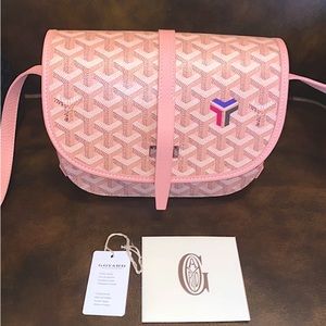 RARE GOYARD BELVEDERE PM LIMITED EDITION ROSE POUDRE PINK